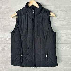 Lauren Ralph Lauren Vest Medium Puffer Black Red Diamond Quilted